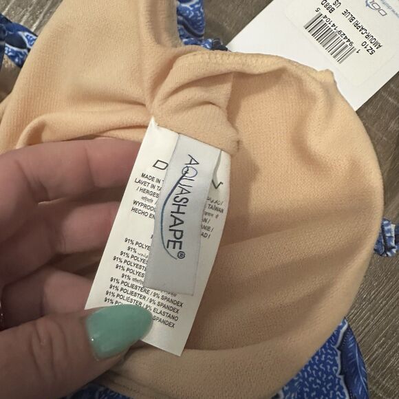 Dolfin Aquashape $79 Printed Blouson One-Piece Swimsuit size 16 Amor-capri - Picture 7 of 10